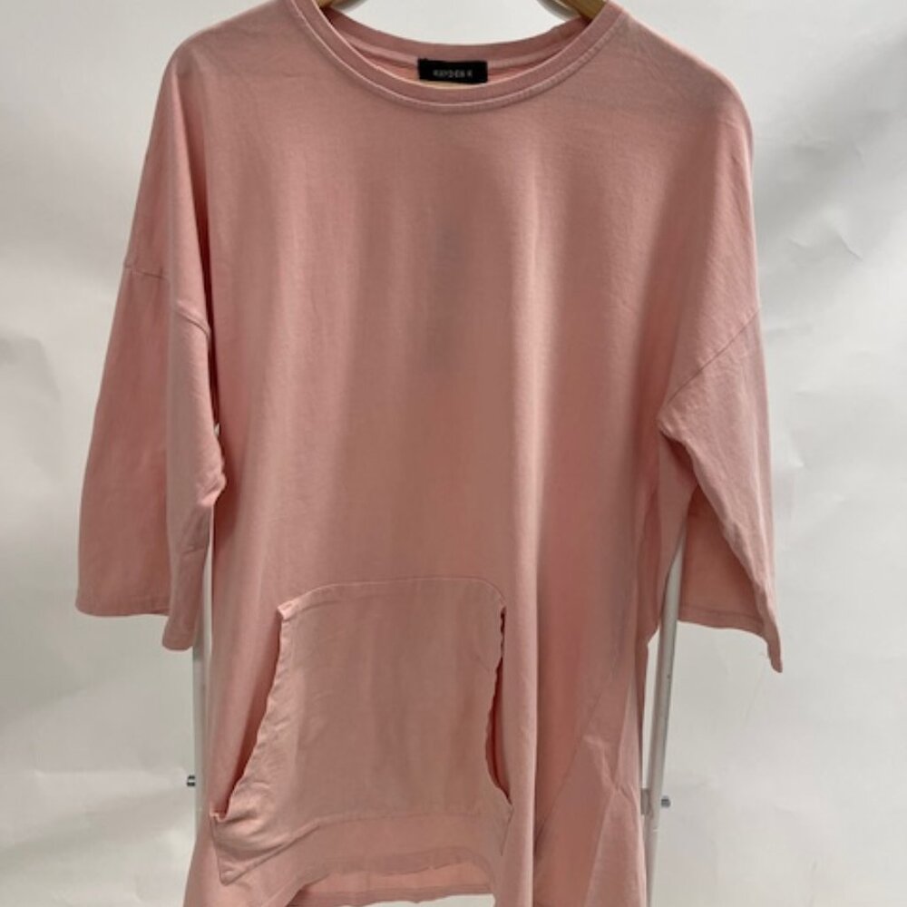 Kayden K 3/4 T Shirt with Front Pouch Duskpink